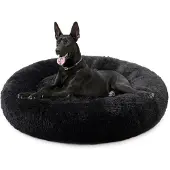 Sonstiges Rundes Haustierbett 70cm Schwarz Waschbar Rutschfest Donut-Design