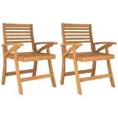 vidaXL Gartenstühle 2 Stk. 58x58x87 cm Massivholz Akazie