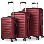 Merkloos Leichter Hartschalen-Reisekoffer mit 4 drehbaren Rädern