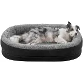 Sonstiges Orthopädisches Hundebett Mittelgroß 89x63cm Schwarz Wasserdicht Fleece 360° Polsterung