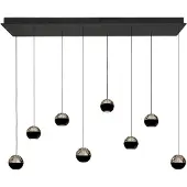 Steinhauer Esstisch-Pendellampe 115 cm Belluno 8-Licht-LED – Schwarz