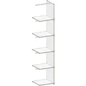 Gentner-Design Regalsystem M6 weiß, Designer Matthias Gentner, 40.2x197x39 cm