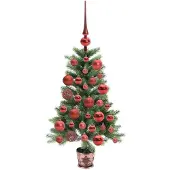vidaXL Weihnachtsbaum mit 150 LEDs mit Ständer Grün 90 cm PE