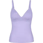Sloggi BH-Hemd "ZEROFeelBliss THE UP PushUpShirt", Damen, Gr. L, N-Gr, lila (light lila), Spitze, Obermaterial: 64% Polyamid, 20% Elasthan, 16% Polyester, BHs BH-Hemd, unsichtbar mit Spitzenoptik