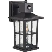 Beliani Außenwandleuchte Schwarz Metall 32 cm mit Bewegungsmelder Modern Laternen-Optik Beleuchtung für Außen Draußen Terrasse Balkon Ausstattung