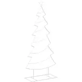 Syfax Metall-Weihnachtsbaum mit Ständer KUOPIO 180 cm Stahl Weiß