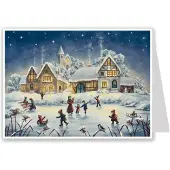 Richard Sellmer Verlag Postkarten-Adventskalender "Eislauffreuden"