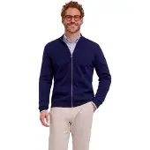 Falke Pure Merino Wool Herren Cardigan, XXL, Blau, Schurwolle
