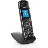 Gigaset E720, Analoges/DECT-Telefon, Kabelloses Mobilteil, 200 Eintragungen, Anrufer-Identifikation, SMS (Kurznachrichtendienst), Schwarz