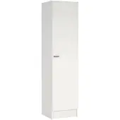 Dmora Airone - Garderobe 1-türig, Weiß, Kleiderhaken