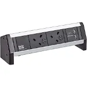 Bachmann 902.166 DESK 2xUK 45° 1xUSB Charger 902166