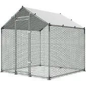 Vevor Hühnerstall 2x2x2 m Begehbarer Hühnerauslauf mit Abdeckung