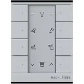 Busch-Jaeger SB-F-8.0.11-83 Busch-Tenton, 8-fach Bedienelement, alusilber, für Busch-free@home 2CKA006220A0880 SBF801183