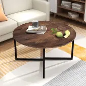Merkloos Omgoods – Industrieller, runder Couchtisch für das Wohnzimmer