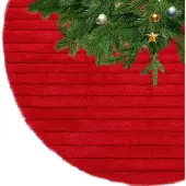 Sonstiges Weihnachtsbaumdecke Rund Rot 78 cm mit weichem Rand