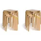 Erzi Hocker aus Formholz, 10er Paket
