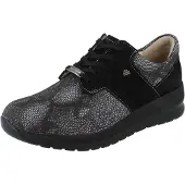 Finn Comfort FinnStretch Caino Damen Halbschuhe schwarz Nubukleder - Größe: UK 5,5