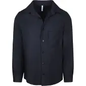 Profuomo Hemdjacke Wolle Mouliné Marine