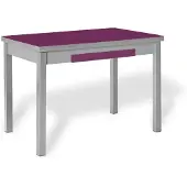 OEM Ausziehbarer Glastisch, Aubergine, 90x50 cm, auf 140 cm ausziehbar