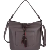 Merkloos Omgoods – Elegante Damenhandtasche aus weichem Leder in Khaki