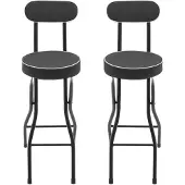 Merkloos Solidchoice – Set aus 2 klappbaren Barhocker mit Rückenlehne