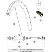 Mavic Cosmic Pro Carbon 2017-19 Vorderspeichen 14 Einheiten