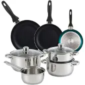 Wellhome Pk8186 Kochtopfset Mit Pfannen 10 Stücke
