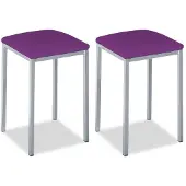 Dripio Küchenhocker, Kunstleder, Aubergine, Sitzhöhe 45 cm, 2 Stück