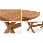 AEA Exklusiver Holztisch Designer Gartentisch Schicker Terrassentisch