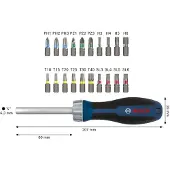 Bosch Bit-Ratschenschraubendreher-Set, 18 Bits