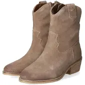 Bullboxer Damen Westernstiefeletten Taupe Leder Größe: 36