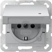 Gira SCHUKO-Steckd. KD Kontroll + SP System 55 F Alu 455226