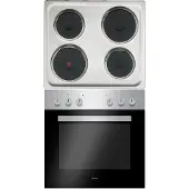 Amica Elektro-Herd-Set "EHE 932 000 E", Energieeffizienz: A, silber (edelstahlfarben), Herdsets, Solider Kochkomfort für den Alltag mit bewährter Technik, Elektro-Herd-Set