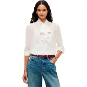Tommy Hilfiger Georgette Bow Langarmbluse