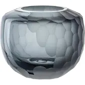 Leonardo Tischvase "Dekovase BELLAGIO", grau (anthrazit), H:10cm Ø:11,7cm, Glas, Vasen, Tischvase, aus Glas, anthrazitfarben, handgefertigt