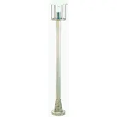 Albert Außenleuchte Brostu 2 weiß-gold IP44 E27 Aluminium Ø 20 cm H 116 cm