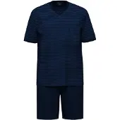 Ammann Schlafanzug "Schlafanzug kurz Men / Nightwear", Herren, Gr. 50, grau (total eclipse), Obermaterial: 100% Baumwolle CO., Homewear-Sets Schlafanzug