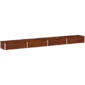Syfax Hochbeet im Garten Wetterfeststahl 320 x 40 x 24 cm