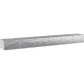 Syfax Hochbeet im Garten Verzinktes Silber 600 x 80 x 55 cm