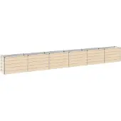 vidaXL Hochbeet im Garten Elfenbein 480 x 40 x 55 cm Stahl