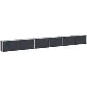 Syfax Hochbeet im Garten Anthrazit 600 x 40 x 55 cm Verzinkter Stahl