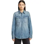 G-Star Slim Western Hemd - Mittelblau - Damen - XXS