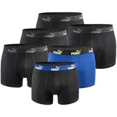 Puma Herren Boxershorts 6er Pack black blue yellow - XXL