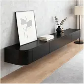 Sonstiges TV Schrank Hängend 180cm Schwarz mit 2 Schubladen und 1 Klappe