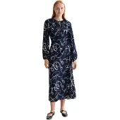Scotch & Soda Wrap Key Hole Langarm-midikleid