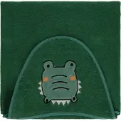 Egeria Kapuzenhandtuch "Crocodile", grün, B:70cm L:100cm, Frottier, Baumwolle, Handtücher, Kapuzenhandtuch, mit Kokodil Applikation