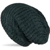 StyleBREAKER Strickmütze "Grobstrick Beanie Mütze", Herren, grün (dunkelgrün), Obermaterial: 10% Viskose CV. 80% Polyacryl PAN. 10% Wolle WO., Modisch, Mützen Strickmütze