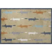 Turtle Mat Fußmatte "Running Mr Fox Multi", bunt, B:60cm H:9mm L:85cm, Baumwolle, Teppiche, Fußmatte