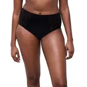 Chantelle Taillenslip "GIRLS", Damen, Gr. 44, schwarz, Obermaterial: 73% Polyamid, 27% Elasthan, körpernah, Unterhosen Taillenslip, Tüll, blickdichtes Gewebe, Velvet