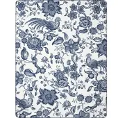 Villeroy & Boch Wohndecke "PARADISO", blau (blau, natur), B:150cm L:200cm, Baumwolle, Polyacryl, Polyester, Wohndecken, Wohndecke, Wohndecke Villeroy&Boch